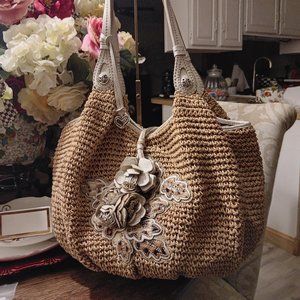 BRIGHTON EMBOSSED FLOWER BAG BOX INCLUDED